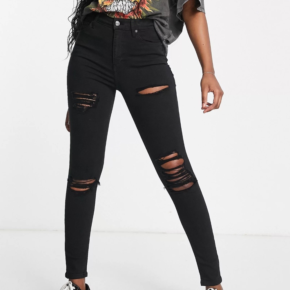 TOPSHOP JAMIE SUPER RIPPED SKINNY JEANS